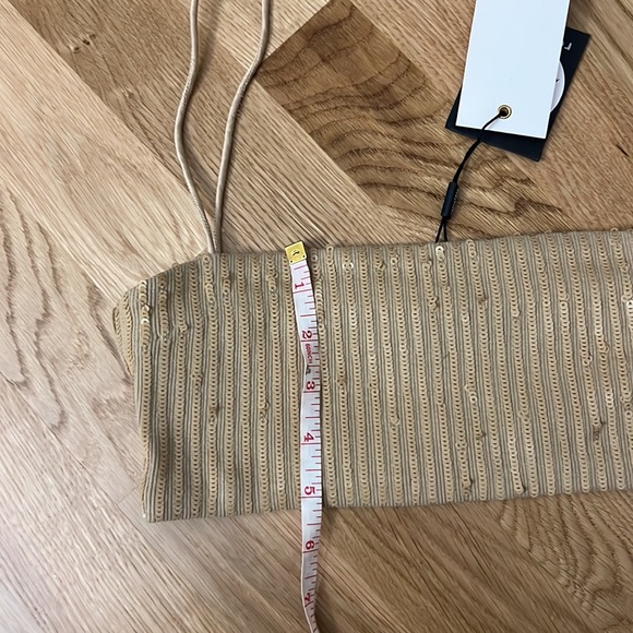 SET NWT RETROFETE Julien Sequin Knit Pant and Vaani Bra set in nude - Picture 9 of 16